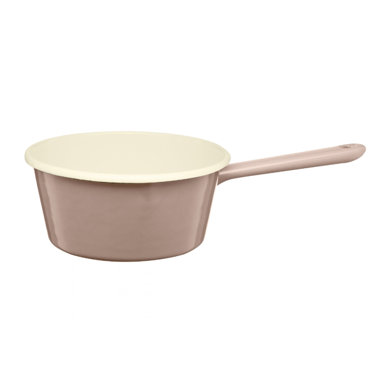 Rondel emaliowany z rączką GORDON 14cm jasny róż